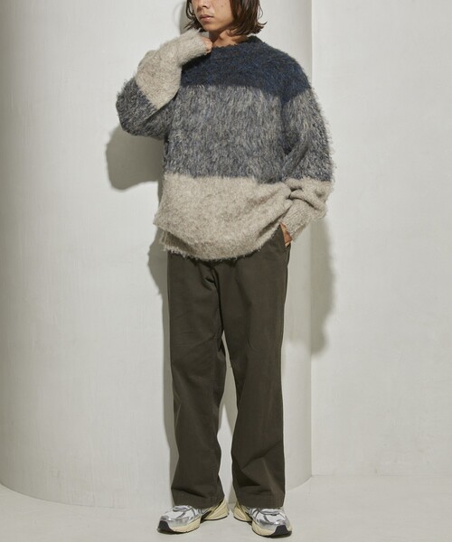 Firsthand（ファーストハンド）の「Firsthand/ファーストハンド グラデーションシャギークルーネックニット / シャギーニット（ニット/セーター・メンズ・ブルー/ベージュ/ブラック・1/0）」の14枚目の写真