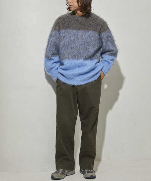 Firsthand（ファーストハンド）の「Firsthand/ファーストハンド グラデーションシャギークルーネックニット / シャギーニット（ニット/セーター・メンズ・ブルー/ベージュ/ブラック・1/0）」の12枚目の写真