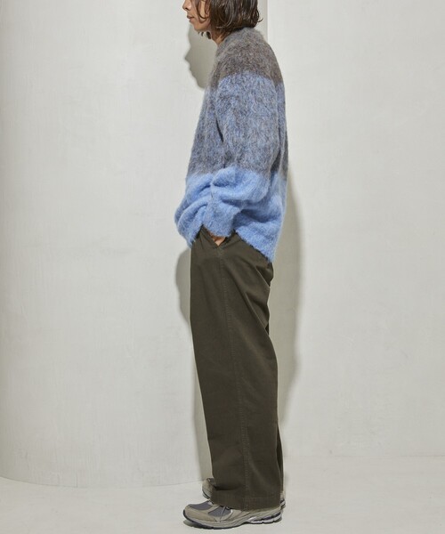 Firsthand（ファーストハンド）の「Firsthand/ファーストハンド グラデーションシャギークルーネックニット / シャギーニット（ニット/セーター・メンズ・ブルー/ベージュ/ブラック・1/0）」の4枚目の写真