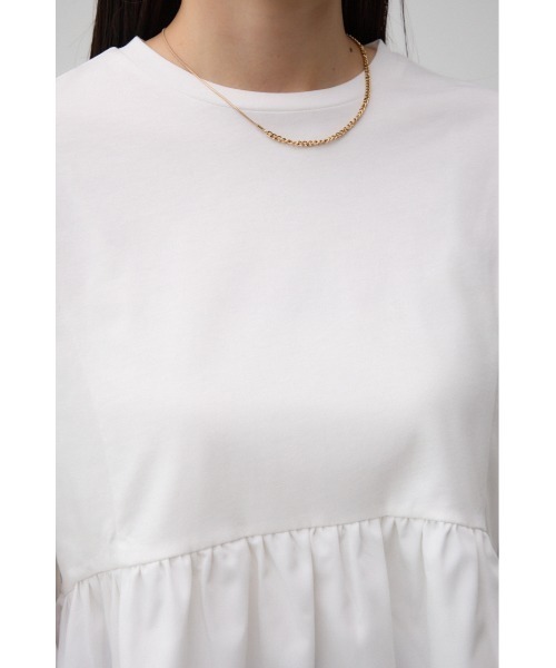 AZUL by moussy(アズールバイマウジー)の「キリカエデザインTシャツ(Tシャツ/カットソー・レディース・ブラック/オフホワイト/チャコールグレー・FREE)」の10枚目の写真