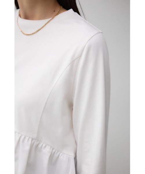 AZUL by moussy(アズールバイマウジー)の「キリカエデザインTシャツ(Tシャツ/カットソー・レディース・ブラック/オフホワイト/チャコールグレー・FREE)」の11枚目の写真