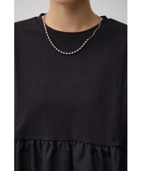 AZUL by moussy(アズールバイマウジー)の「キリカエデザインTシャツ(Tシャツ/カットソー・レディース・ブラック/オフホワイト/チャコールグレー・FREE)」の20枚目の写真