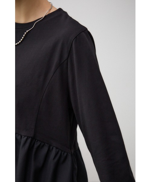 AZUL by moussy(アズールバイマウジー)の「キリカエデザインTシャツ(Tシャツ/カットソー・レディース・ブラック/オフホワイト/チャコールグレー・FREE)」の21枚目の写真