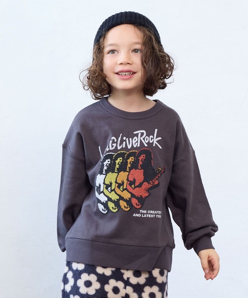 Life Support Products（ライフサポートプロダクツ）の「L/Sロックプリントトレーナー（スウェット・キッズ・グレー系3/グレー系1/ホワイト系2/ホワイト系1/グレー系2/グレー系4・90/80/100/95/140/130/150/120/110）」の4枚目の写真