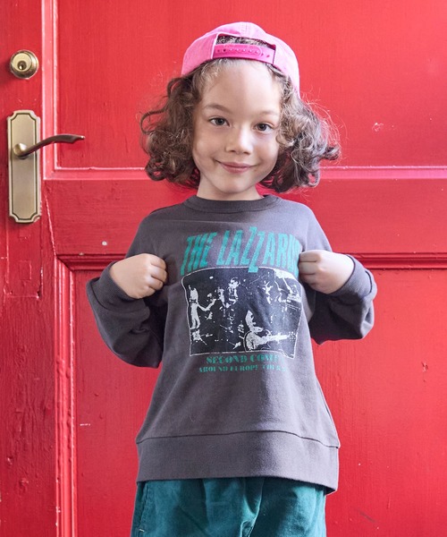 Life Support Products（ライフサポートプロダクツ）の「L/Sロックプリントトレーナー（スウェット・キッズ・グレー系3/グレー系1/ホワイト系2/ホワイト系1/グレー系2/グレー系4・90/80/100/95/140/130/150/120/110）」の6枚目の写真