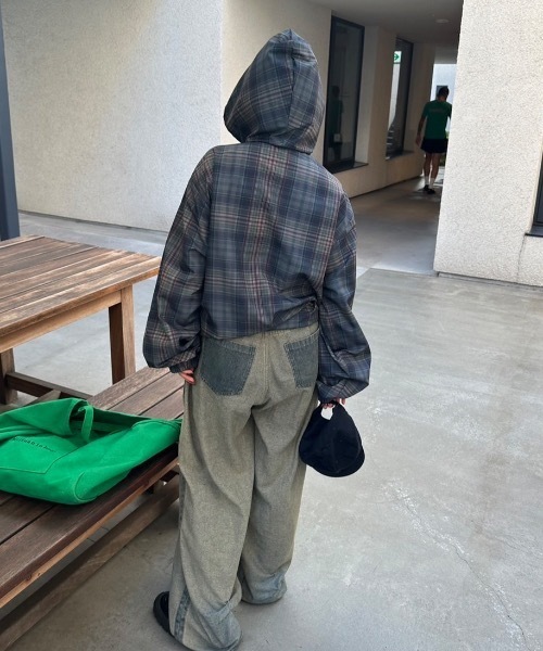 nemne store(ネンネストア)の「【keel】チェックナイロンテックブルゾン(ブルゾン・レディース・ネイビー/ボルドー/ブルー/ピンク系/ブルー系・SMALL/MEDIUM)」の14枚目の写真