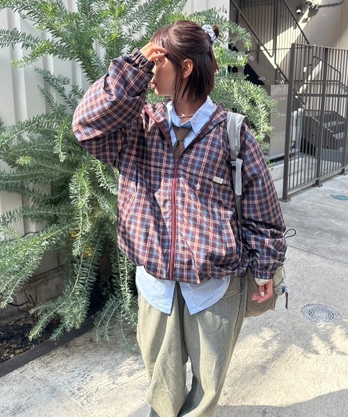 keel】チェックナイロンテックブルゾン（ブルゾン）｜nemne store