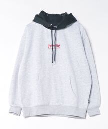 【THRASHER/スラッシャー】裏起毛ワンポイント刺繍スウェットプルオーバーパーカー