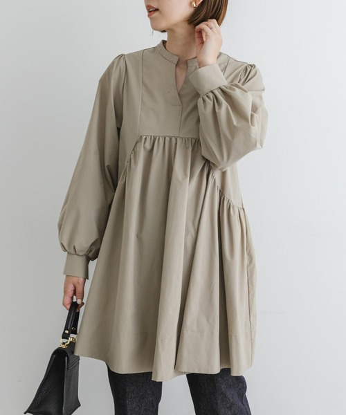 F by ROSSO（エフバイロッソ）の「F by ROSSO　イージーケアボリュームチュニック（チュニック・レディース・ブラック/ベージュ系その他/ピンク系その他・FREE）」の6枚目の写真