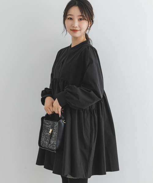 F by ROSSO（エフバイロッソ）の「F by ROSSO　イージーケアボリュームチュニック（チュニック・レディース・ブラック/ベージュ系その他/ピンク系その他・FREE）」の17枚目の写真