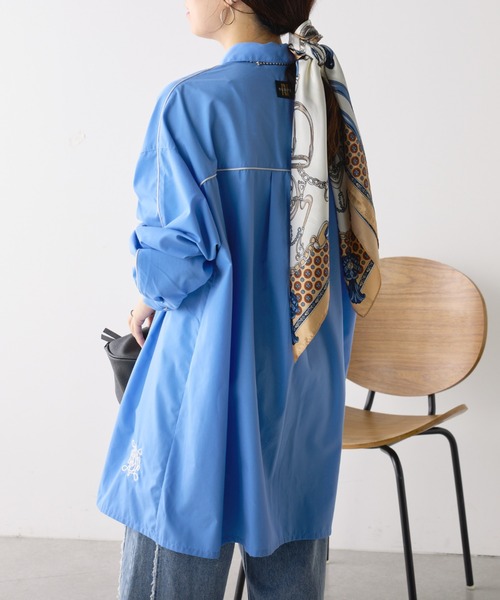 NUNIFE(ユニフィー)の「【UNISEX】袖パイピングシャツ(シャツ/ブラウス・レディース・ブラック/ブルー/ライトグレー・FREE)」の21枚目の写真