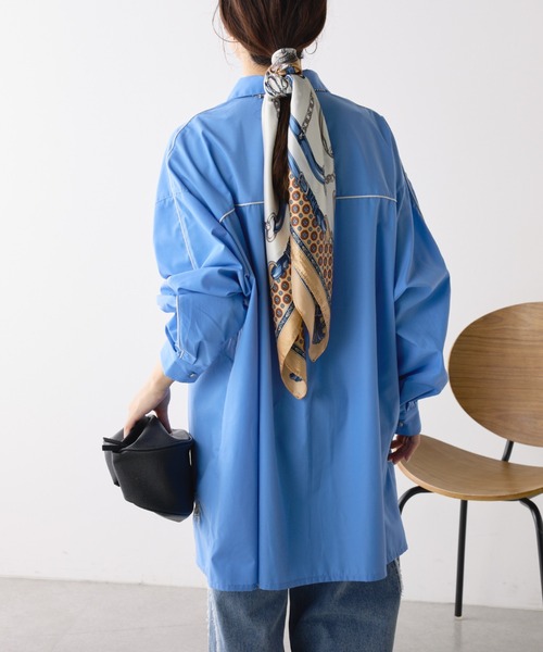NUNIFE(ユニフィー)の「【UNISEX】袖パイピングシャツ(シャツ/ブラウス・レディース・ブラック/ブルー/ライトグレー・FREE)」の22枚目の写真