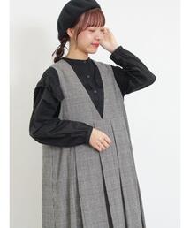 Samansa Mos2 | 前後着ピンタックフリルブラウス(シャツ/ブラウス)