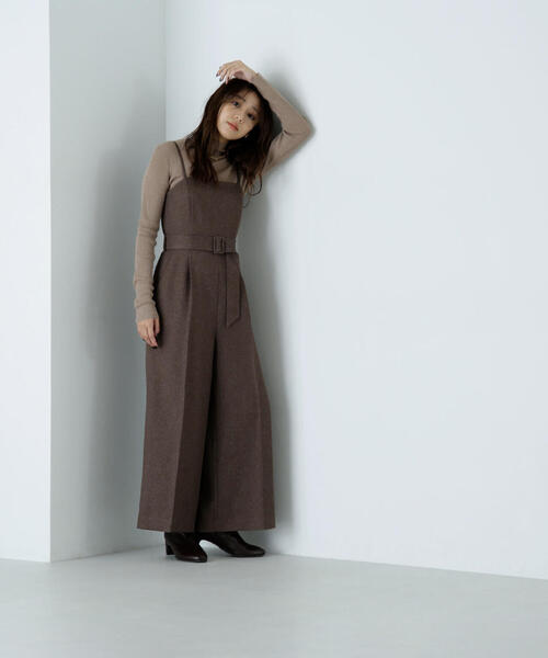 NATURAL BEAUTY BASIC（ナチュラルビューティーベーシック）の「◇【Oggi掲載】ベルテッドオールインワン（つなぎ/オールインワン・レディース・チャコールグレー/ブラウン・MEDIUM）」の15枚目の写真