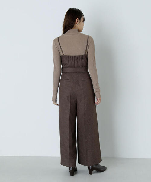 NATURAL BEAUTY BASIC（ナチュラルビューティーベーシック）の「◇【Oggi掲載】ベルテッドオールインワン（つなぎ/オールインワン・レディース・チャコールグレー/ブラウン・MEDIUM）」の17枚目の写真