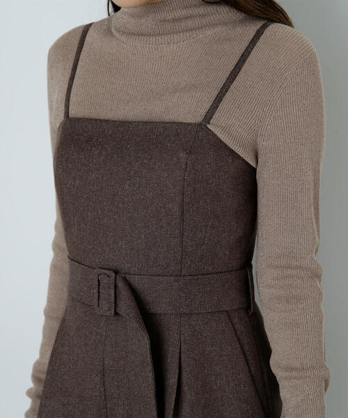 NATURAL BEAUTY BASIC（ナチュラルビューティーベーシック）の「◇【Oggi掲載】ベルテッドオールインワン（つなぎ/オールインワン・レディース・チャコールグレー/ブラウン・MEDIUM）」の18枚目の写真