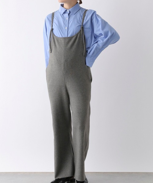 LEPSIM（レプシィム）の「【産前・産後対応】マタニティ／12ゲージニットサロペ　149041（マタニティウェア/グッズ・レディース・グレー/ブラック・FREE）」の8枚目の写真