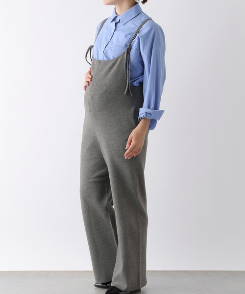 LEPSIM（レプシィム）の「【産前・産後対応】マタニティ／12ゲージニットサロペ　149041（マタニティウェア/グッズ・レディース・グレー/ブラック・FREE）」の9枚目の写真