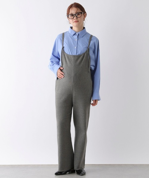 LEPSIM（レプシィム）の「【産前・産後対応】マタニティ／12ゲージニットサロペ　149041（マタニティウェア/グッズ・レディース・グレー/ブラック・FREE）」の11枚目の写真