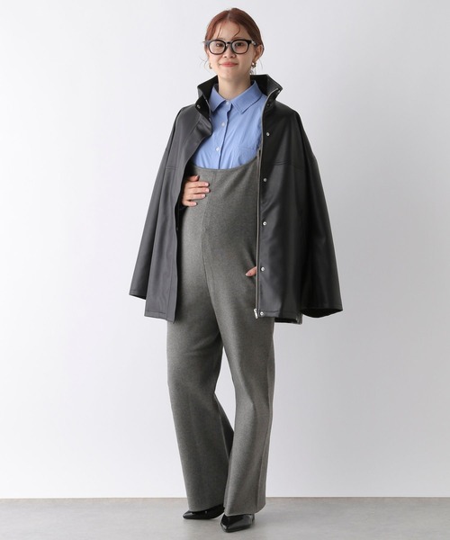 LEPSIM（レプシィム）の「【産前・産後対応】マタニティ／12ゲージニットサロペ　149041（マタニティウェア/グッズ・レディース・グレー/ブラック・FREE）」の12枚目の写真