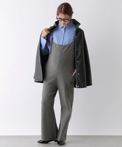 LEPSIM（レプシィム）の「【産前・産後対応】マタニティ／12ゲージニットサロペ　149041（マタニティウェア/グッズ・レディース・グレー/ブラック・FREE）」の13枚目の写真