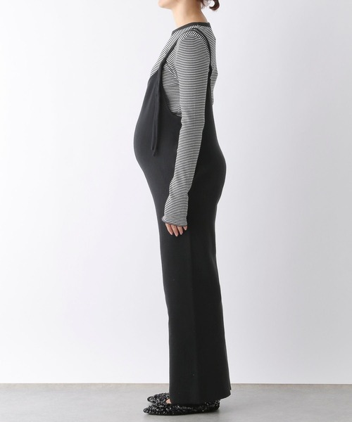 LEPSIM（レプシィム）の「【産前・産後対応】マタニティ／12ゲージニットサロペ　149041（マタニティウェア/グッズ・レディース・グレー/ブラック・FREE）」の17枚目の写真