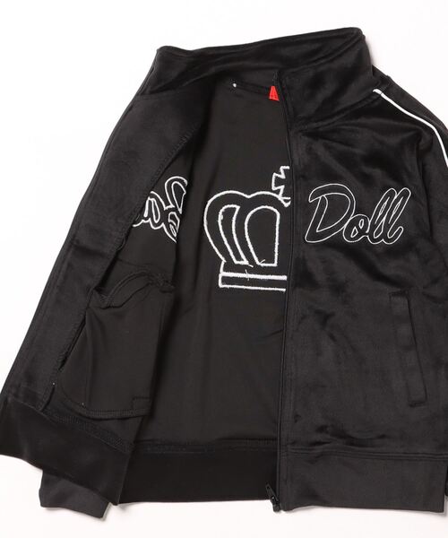 BABYDOLL(ベビードール)の「親子お揃い パイピングベロアジャケット 9824K (ボトムス別売)(ジャージ・キッズ・ピンク/ブラック/オフホワイト・80cm/100cm/110cm/120cm/130cm/140cm/150cm/90cm)」の5枚目の写真