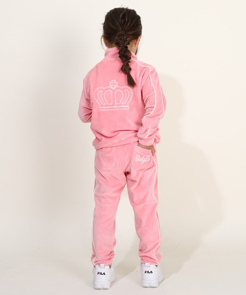 BABYDOLL(ベビードール)の「親子お揃い パイピングベロアジャケット 9824K (ボトムス別売)(ジャージ・キッズ・ピンク/ブラック/オフホワイト・80cm/100cm/110cm/120cm/130cm/140cm/150cm/90cm)」の20枚目の写真