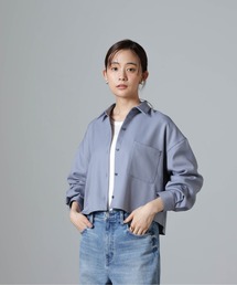 バックコンシャスクロップドシャツ(セットアップ可)