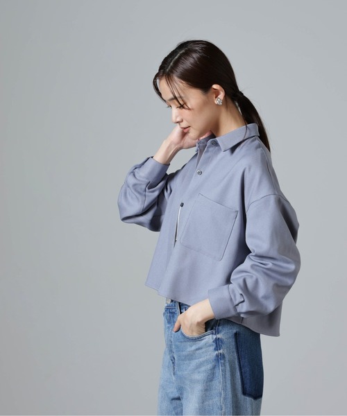 セール】バックコンシャスクロップドシャツ（セットアップ可）（シャツ