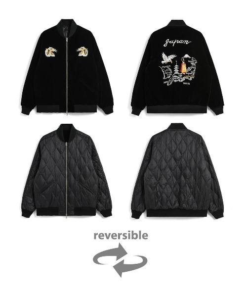 TAION（タイオン）の「【TAION】タイオンREVERSIBLE "SKAJAN" DOWN JACKET TAION-JK04JS（ダウンジャケット/コート・メンズ・ブラック/ダークネイビー/その他/ブラック系その他・LARGE/X-LARGE/SMALL/MEDIUM）」の2枚目の写真