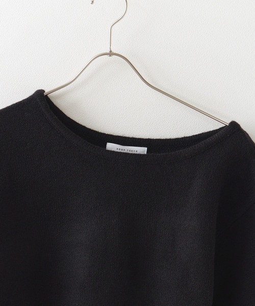 ROOPTOKYO(ループトウキョウ)の「オフショルダーニットトップス(ニット/セーター・レディース・ブラック/グレー・FREE)」の3枚目の写真