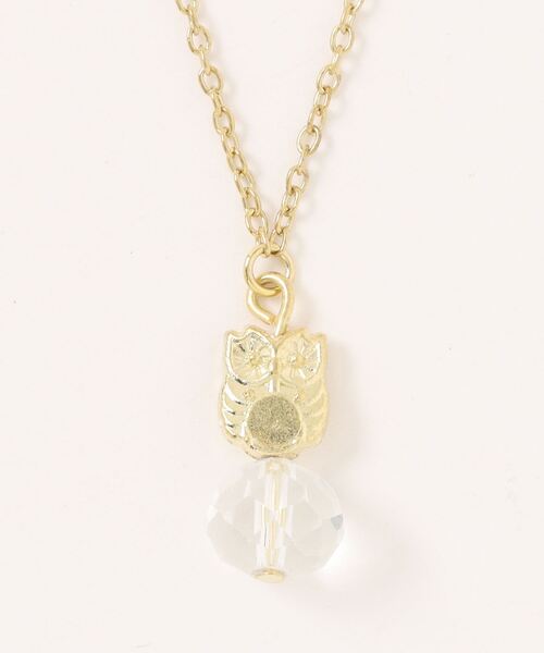 チャイハネ（チャイハネ）の「【チャイハネ】オウルカットネックレス（ネックレス・レディース・レッド/ターコイズブルー/グリーン/クリア・FREE）」の4枚目の写真