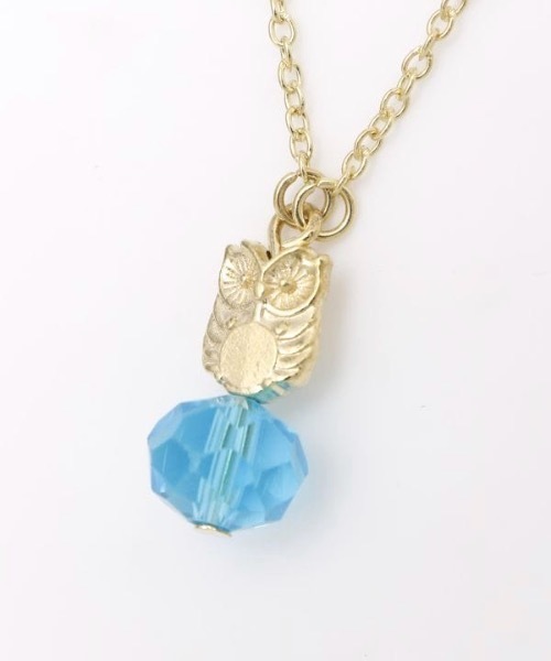 チャイハネ（チャイハネ）の「【チャイハネ】オウルカットネックレス（ネックレス・レディース・レッド/ターコイズブルー/グリーン/クリア・FREE）」の3枚目の写真