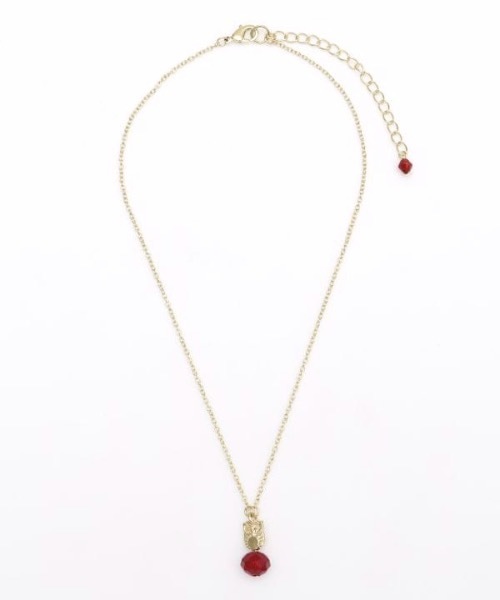 チャイハネ（チャイハネ）の「【チャイハネ】オウルカットネックレス（ネックレス・レディース・レッド/ターコイズブルー/グリーン/クリア・FREE）」の9枚目の写真