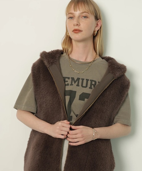 あおまめ　CADUNE カデュネ　フェザー接結ノースリベスト フェザー接結ノースリベスト（ニット/セーター）｜CADUNE