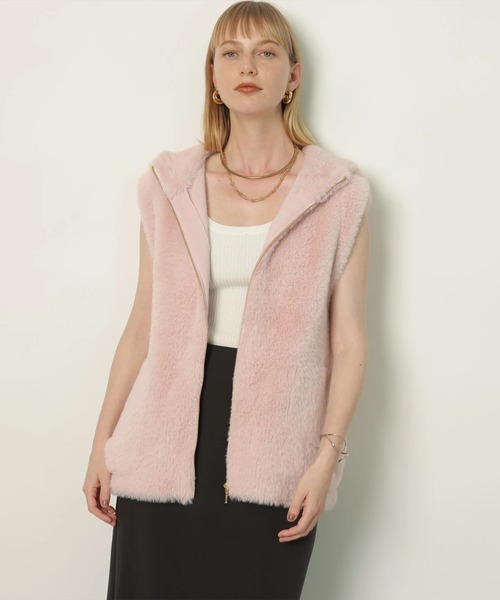 あおまめ　CADUNE カデュネ　フェザー接結ノースリベスト フェザー接結ノースリベスト（ニット/セーター）｜CADUNE