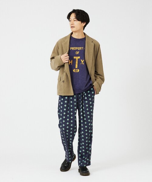 JOURNAL STANDARD relume（ジャーナルスタンダード　レリューム）の「ホールパターン イージーパンツ（スラックス・メンズ・キャメル/ボルドー/ネイビー/ブラック・MEDIUM/LARGE）」の5枚目の写真