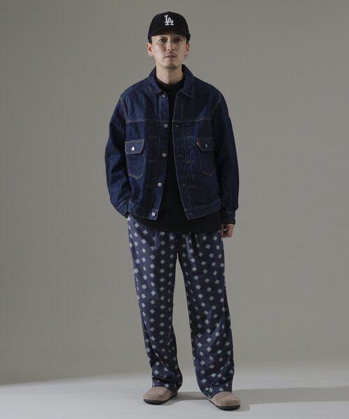 JOURNAL STANDARD relume（ジャーナルスタンダード　レリューム）の「ホールパターン イージーパンツ（スラックス・メンズ・キャメル/ボルドー/ネイビー/ブラック・MEDIUM/LARGE）」の6枚目の写真