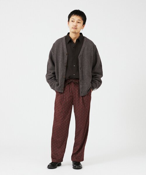 JOURNAL STANDARD relume（ジャーナルスタンダード　レリューム）の「ホールパターン イージーパンツ（スラックス・メンズ・キャメル/ボルドー/ネイビー/ブラック・MEDIUM/LARGE）」の7枚目の写真