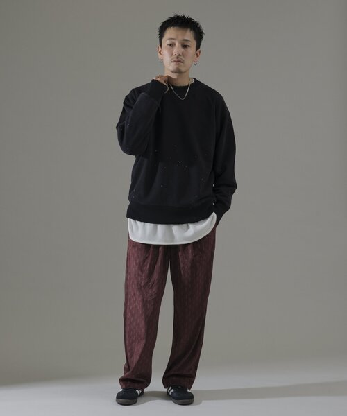 JOURNAL STANDARD relume（ジャーナルスタンダード　レリューム）の「ホールパターン イージーパンツ（スラックス・メンズ・キャメル/ボルドー/ネイビー/ブラック・MEDIUM/LARGE）」の8枚目の写真