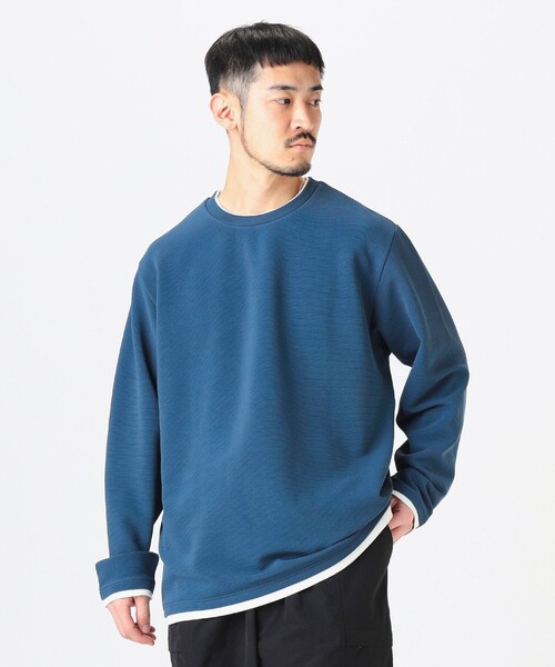 B:MING by BEAMS(ビーミングバイビームス)の「フェイクレイヤード クルー カットソー(Tシャツ/カットソー・メンズ・ネイビー/グレー/ブラック・XL/L/M/S)」の3枚目の写真