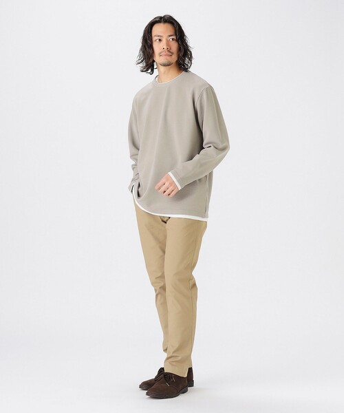 B:MING by BEAMS(ビーミングバイビームス)の「フェイクレイヤード クルー カットソー(Tシャツ/カットソー・メンズ・ネイビー/グレー/ブラック・XL/L/M/S)」の4枚目の写真