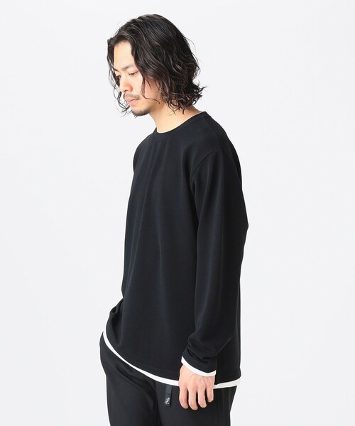 B:MING by BEAMS(ビーミングバイビームス)の「フェイクレイヤード クルー カットソー(Tシャツ/カットソー・メンズ・ネイビー/グレー/ブラック・XL/L/M/S)」の9枚目の写真