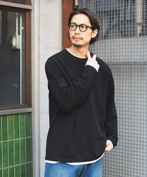 フェイクレイヤード クルー カットソー