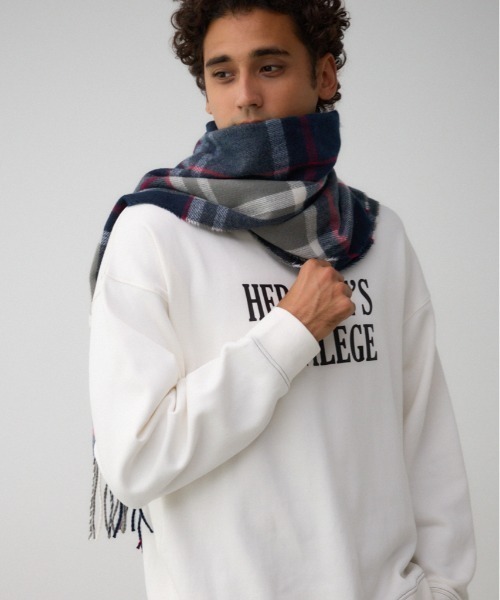 AZUL by moussy(アズールバイマウジー)の「ソフトタッチマフラー(マフラー・メンズ・ブラック/ブルー系その他3/ベージュ系その他/ブラック系その他/グレー・FREE)」の5枚目の写真