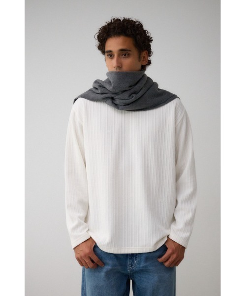 AZUL by moussy(アズールバイマウジー)の「ソフトタッチマフラー(マフラー・メンズ・ブラック/ブルー系その他3/ベージュ系その他/ブラック系その他/グレー・FREE)」の19枚目の写真