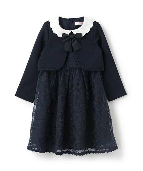 アンサンブル風 ドッキングワンピース(ワンピース)|mezzo piano(メゾピアノ) アンサンブル風 ドッキングワンピース(ワンピース)|mezzo piano(メゾピアノ)