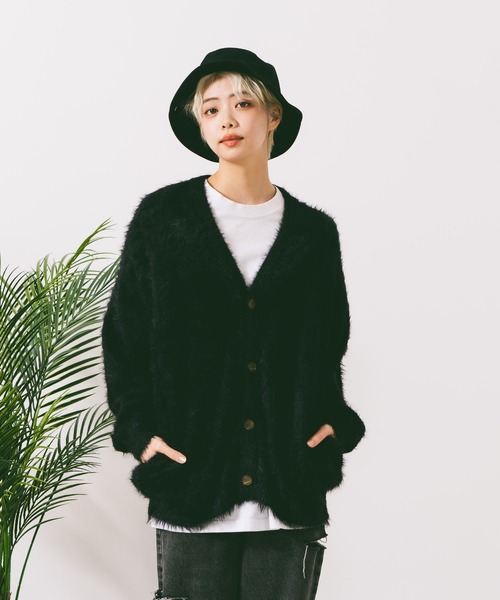 ROUGH TRADE(ラフトレード)の「【ROUGH TRADE/ラフトレード】シャギーVネックカーディガン(カーディガン/ボレロ・メンズ・ブラック系その他/オレンジ系その他/グレー系その他・MEDIUM/LARGE/X-LARGE)」の22枚目の写真