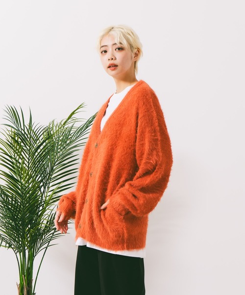 ROUGH TRADE(ラフトレード)の「【ROUGH TRADE/ラフトレード】シャギーVネックカーディガン(カーディガン/ボレロ・メンズ・ブラック系その他/オレンジ系その他/グレー系その他・MEDIUM/LARGE/X-LARGE)」の17枚目の写真